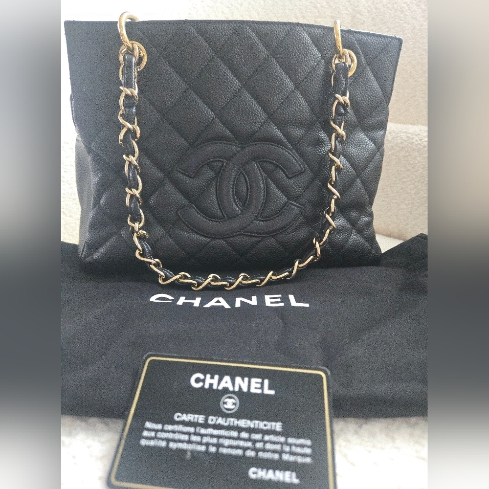 Chanel Vintage Caviar Petite Timeless Shopper Tote – Black - Picture 5 of 17